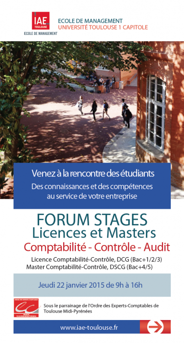 FORUM STAGES Licences Et Masters COMPTABILITÉ CONTRÔLE AUDIT | TSM Connect